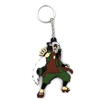 

10pcs Regooly RE111 Hokage Ninjia Jiraiya cartoon keychain keyring key holder decorations pendant pvc funny cosplay kids toys