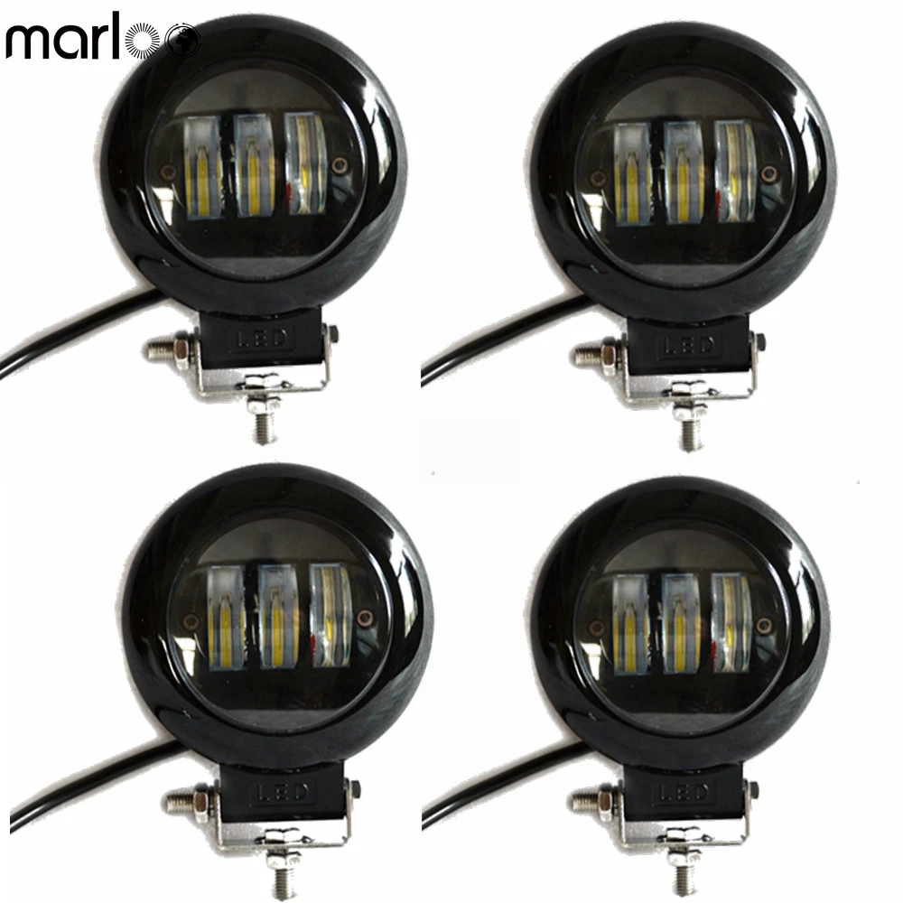 Marloo 4pcs Car led Work Light 30W 4x4 Search light Fog Lights For Toyota Jeep Boats