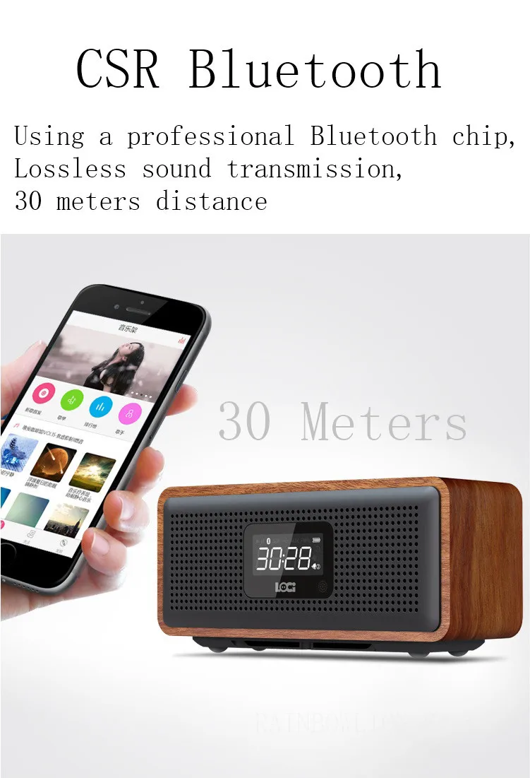 EStgoSZ Ретро деревянный радиоприемник Bluetooth динамик сабвуфер FM Поддержка Будильник AUX TF карта USB диск с пультом дистанционного управления H91