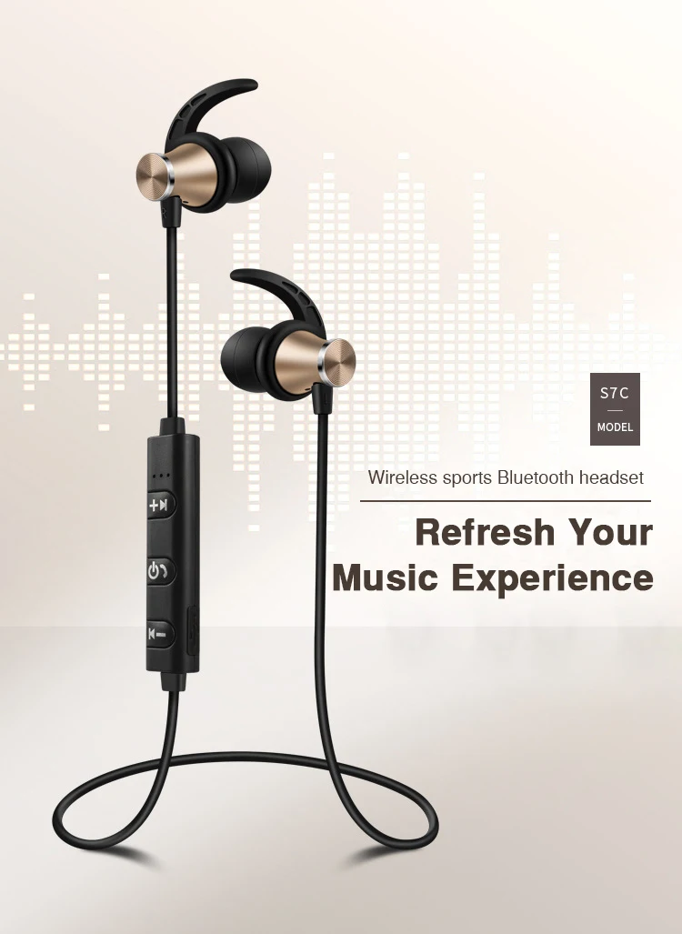 Magnetic Sports Running Bluetooth Earphones Bass Stereo Metal Bluetooth Headphone Earbuds Wireless Headset for iphone samsung (4)