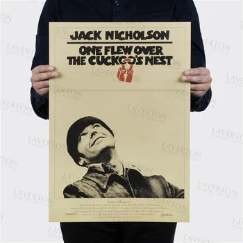 

One Flew Over The Cuckoo's Nest /Hollywood/kraft paper/Cafe/bar poster/Retro Poster/decorative Painting 51x35.5cm Wall Sticker