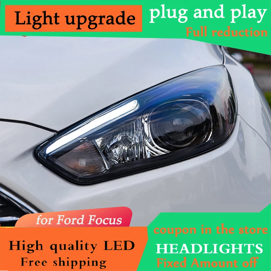 D YL автомобильный Стайлинг для Ford Focus 3 светодиодный фары 2015 2016 focus ST стильный DRL H7 Hid