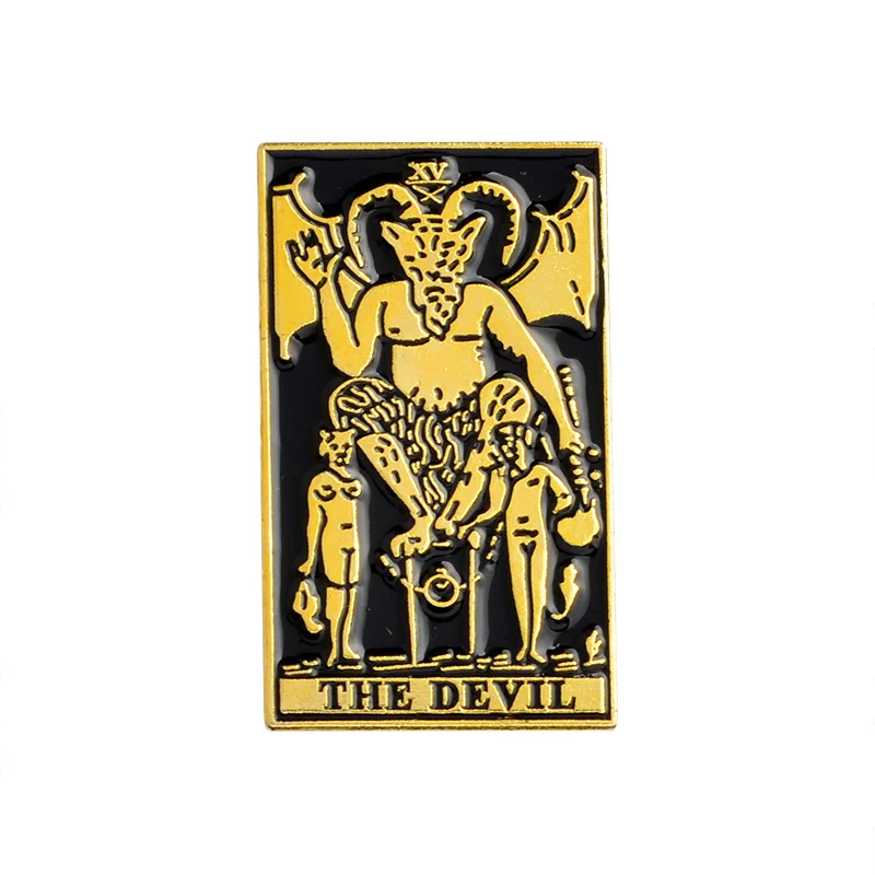 Вечерние подарки на Хэллоуин Дьявол Скорпион Скелет Череп ребра клетка руки Хэллоуин брошь с дизайном «скелет» Нагрудный значок булавка - Окраска металла: Gold devil