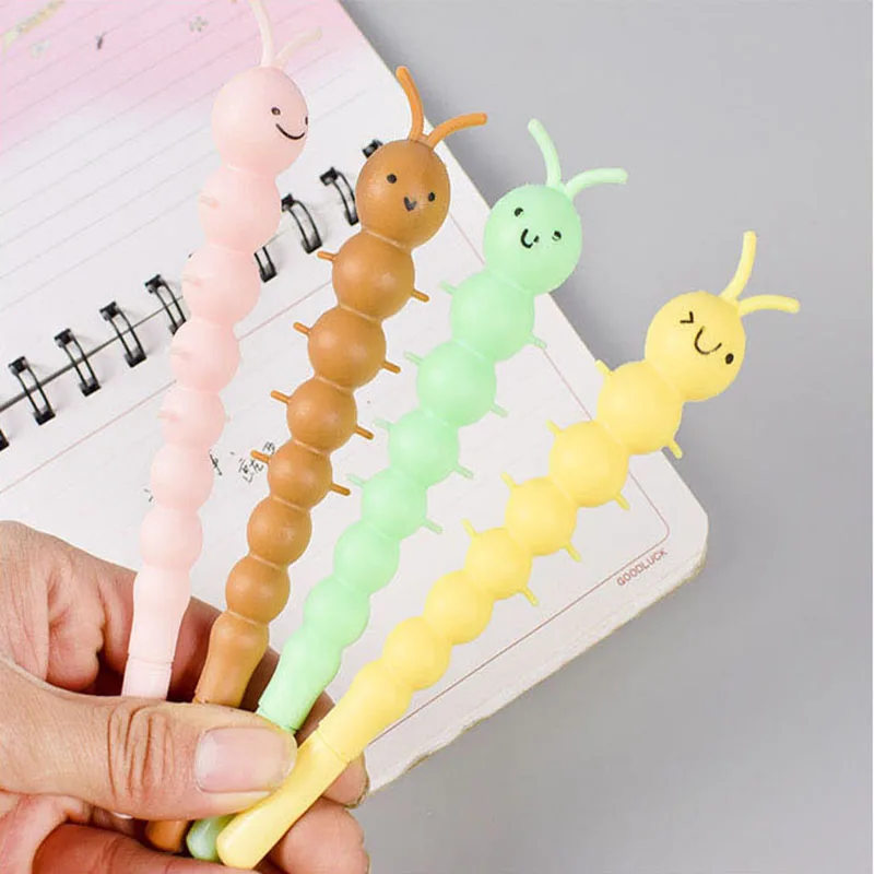 4 шт. Caterpillar Gelpen 0,5 мм черные чернила Kawaii мягкий силиконовый ручка офис школы гладкой написание канцелярские Творческая пера животных подаро... 4 шт. Caterpillar Gelpen 0,5 мм черные чернила Kawaii мягкий силиконовый ручка офис школы гладкой написание канцелярские Творческая пера животных подаро...