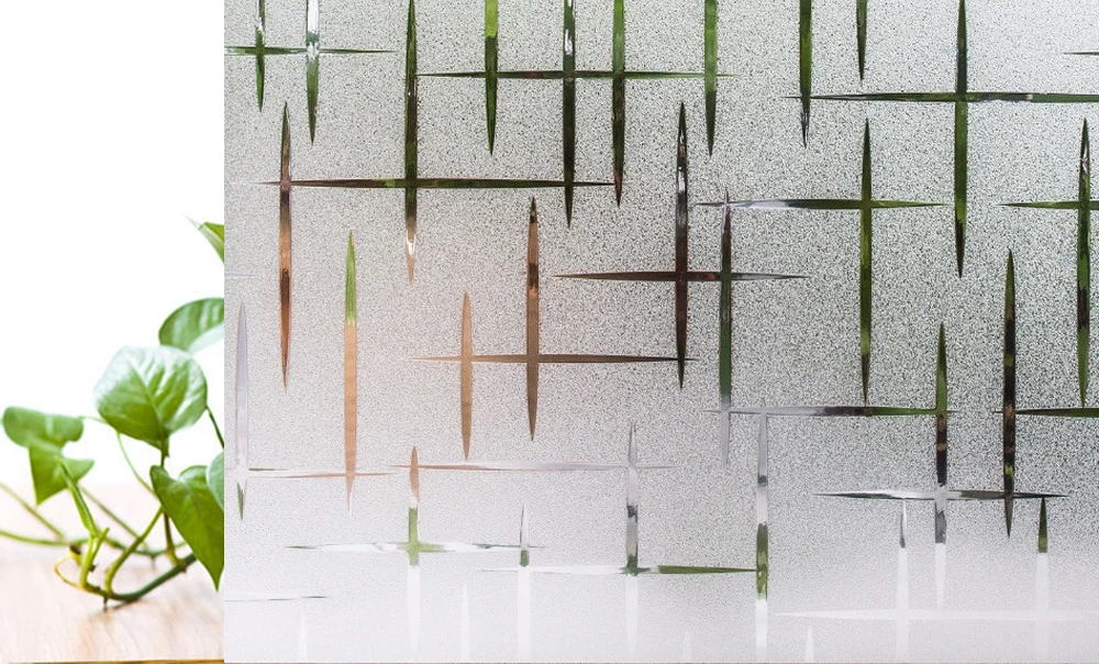 Frosted Static Cling Windows Film Decorative Privacy Glass Film Opaque for Hotel,Home Bedroom Vinyl Window Stickers
