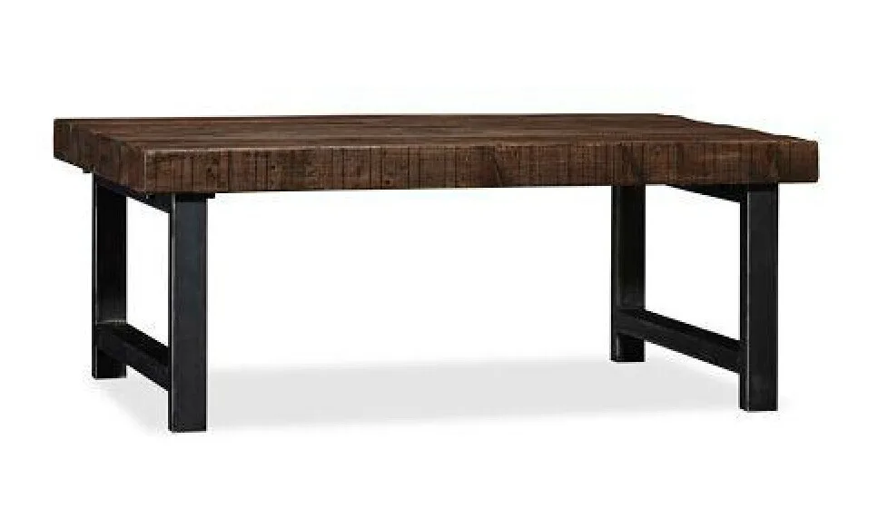 Americana rural retro hierro mesa de comedor de madera sencilla ...