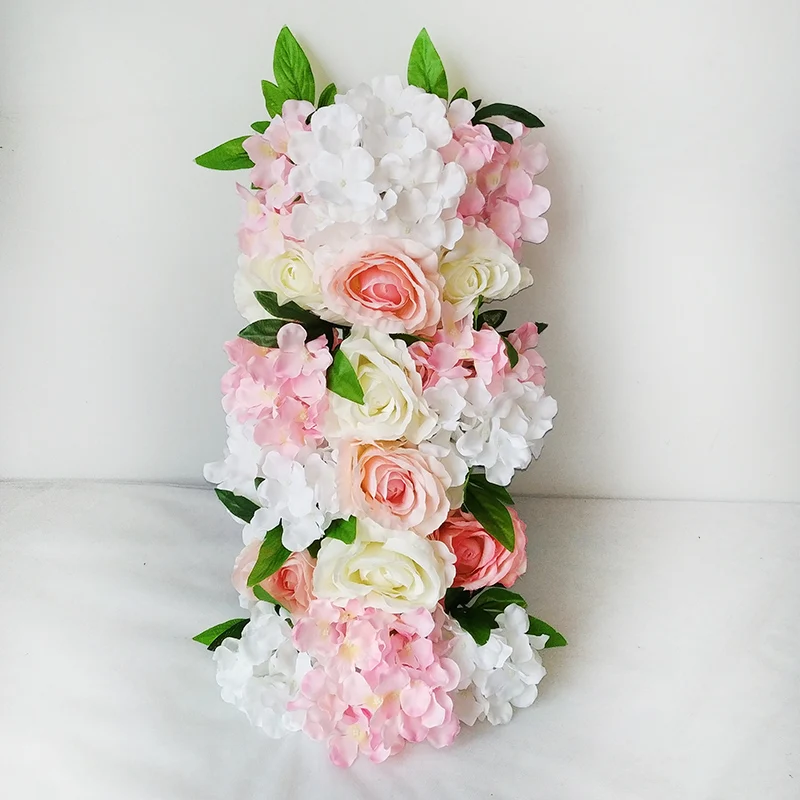 

Artificial Flowers Hydrangea Peony Rose Silk Flower Wall Wedding Road Lead Wedding Arch Corners Decorative Flowers garland