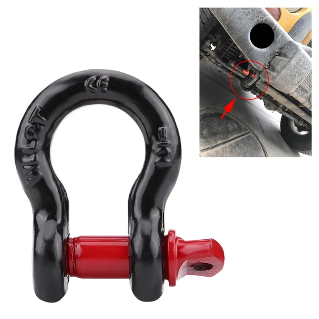 New Auto Steel Heavy Duty Galvanized Shackles D Ring 2T 4400lbs/4.75T 10000lbs Capacity for Vehicle Recovery Towing