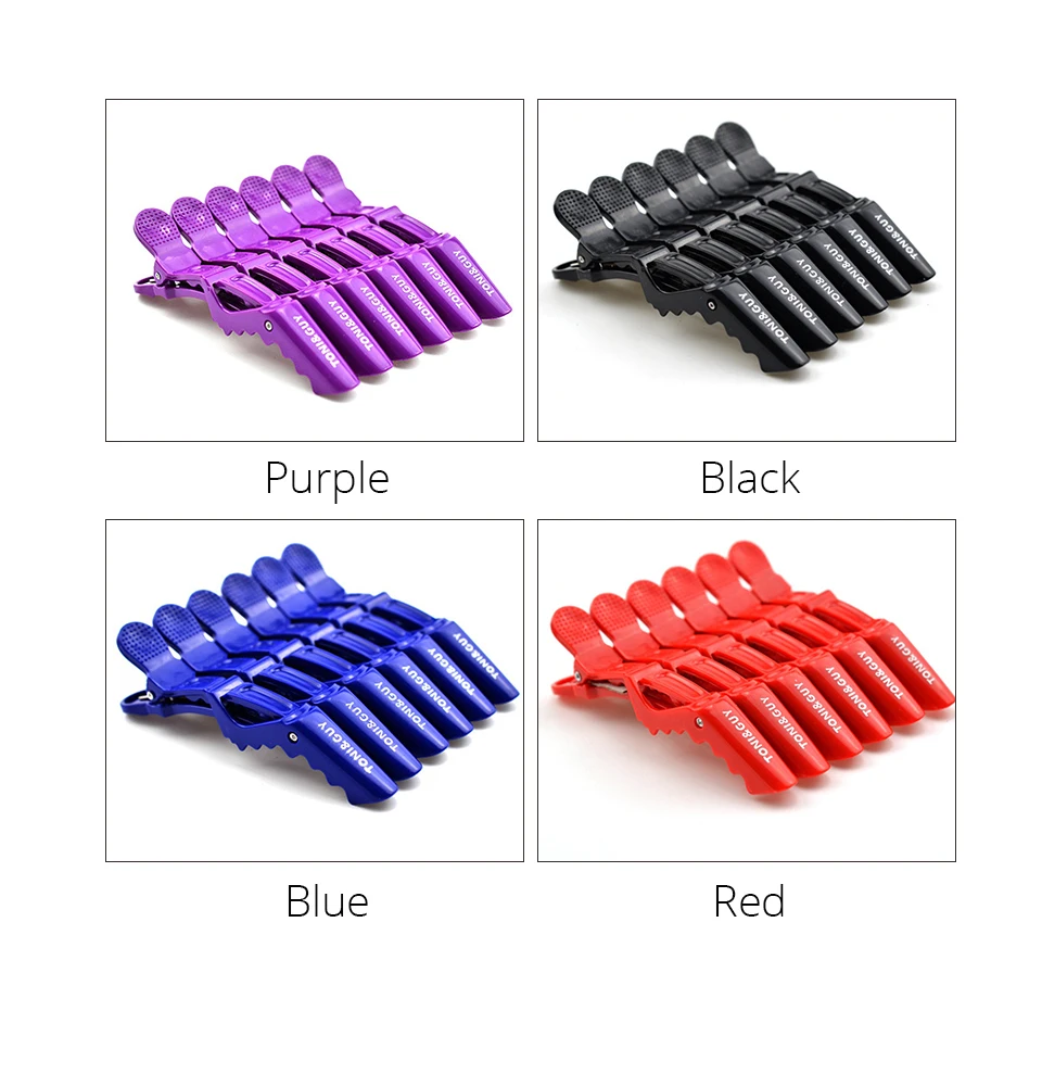 TONY&GUY 6PcsLot Professional Alligator Hair Clip For Women Plastic Bobby Pin Hairpins Bow Hair Clips For Girls Styling Tools (5)