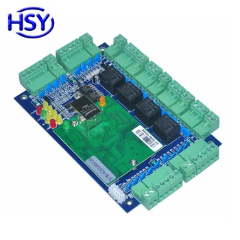 

HSY TCP/IP 4 Door Access Control Panel RFID Proximity Card Reader 1 Way Four Doors Controller Board System With Free Software