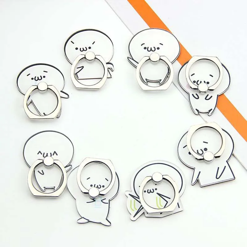 

Romatlink Smiley Face Expression Finger Ring Smartphone Stand Holder Mobile For iphone X 6 7 For Huawei Xiaomi For Samsung