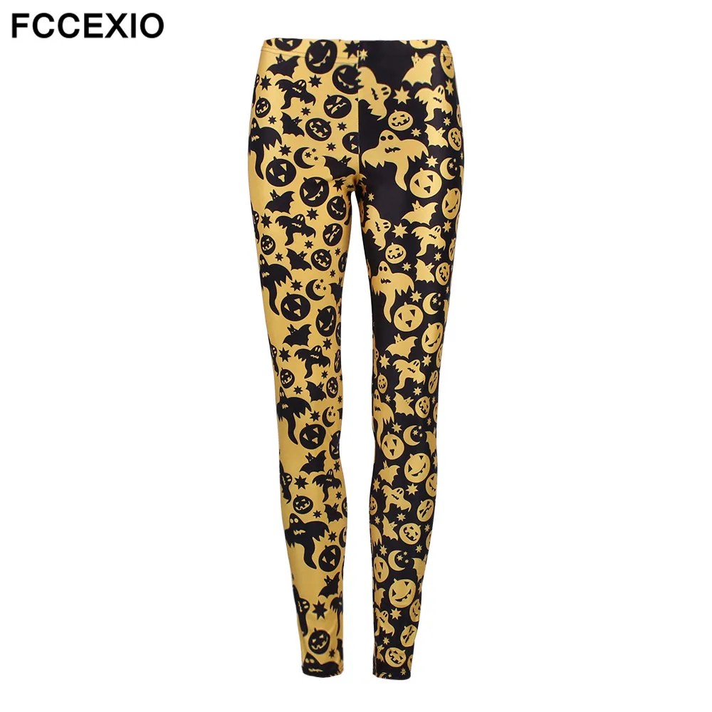 Happy Halloween Women High Waist Leggings Spooky Pumpkin Pattern