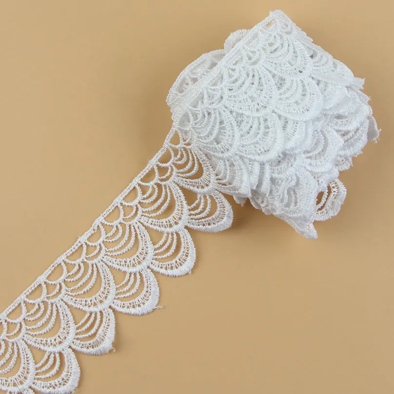

3 yards 5 cm 2'' White Black Lace Trim Applique Cord Lace Fabric Sewing Accessories High Quality