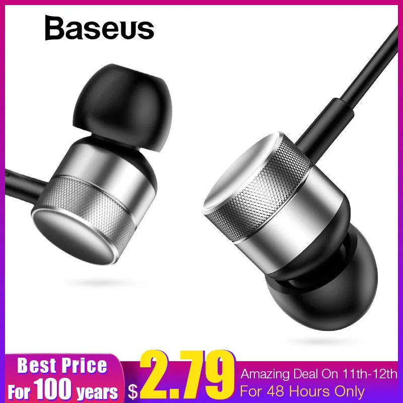  Baseus H04 Бас Звук Наушники-вкладыши спортивные наушники с микрофоном. 