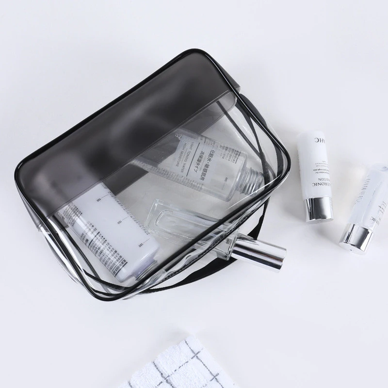 

High Quality Transparent Plastic PVC Bags Portable Travel Make Up Organizer Bag Women Waterproof Toiletry Bathing Storage Bag