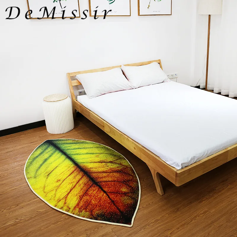 DeMissir креативность жизнь градиент лист печати ковер для гостиной домашний декор играющие Дети Коврик пол ковры 3 размера