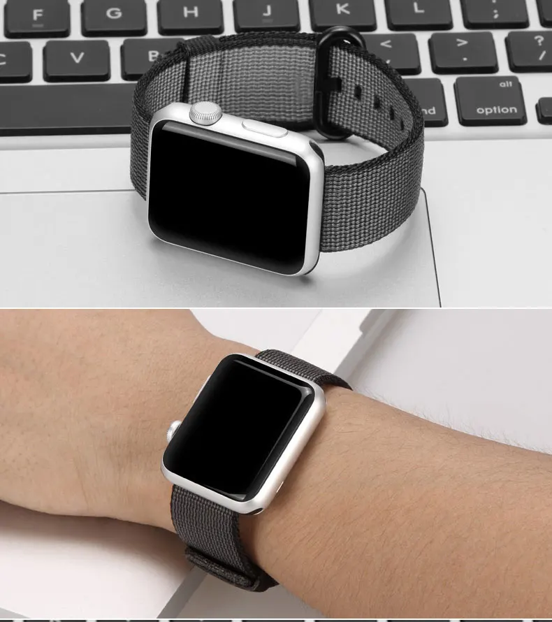 Ремешок EIMO Nato для apple watch, ремешок 44 мм, 40 мм, apple watch 5, 4, 3, 2, iwatch, ремешок 42 мм, 38 мм, плетеный нейлоновый браслет correa, ремешок для часов