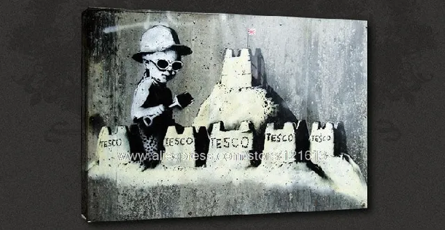 Banksy On Canvas Tesco Baby Graffiti Street Art Oil Paintings Banksy On Canvas Tesco Baby Graffiti Street Art Oil Paintings Wall Picture Tuscan Landscape