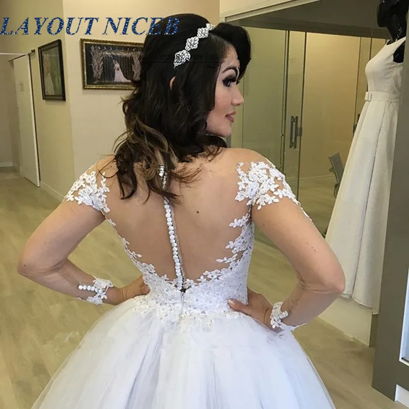 Robe-Mariage-Cheap-Long-Sleeve-Wedding-Gown-White-Lace-Bride-Dresses-See-Through-Back-Boho-Wedding