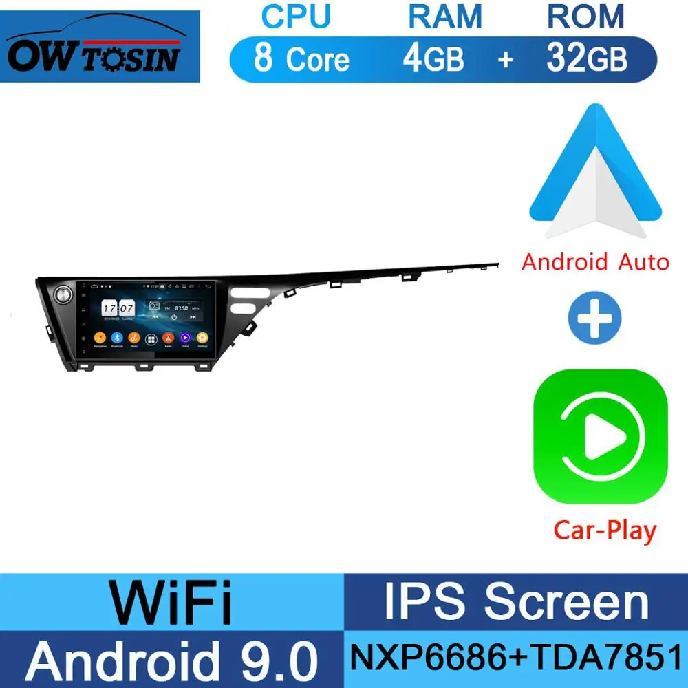 10," ips 8 ядерный 4 Гб ОЗУ 64 Гб ПЗУ Android 9,0 Автомобильный DVD Радио gps Navi для TOYOTA CAMRY DSP CarPlay Parrot BT стерео - Цвет: 32G CarPlay Android