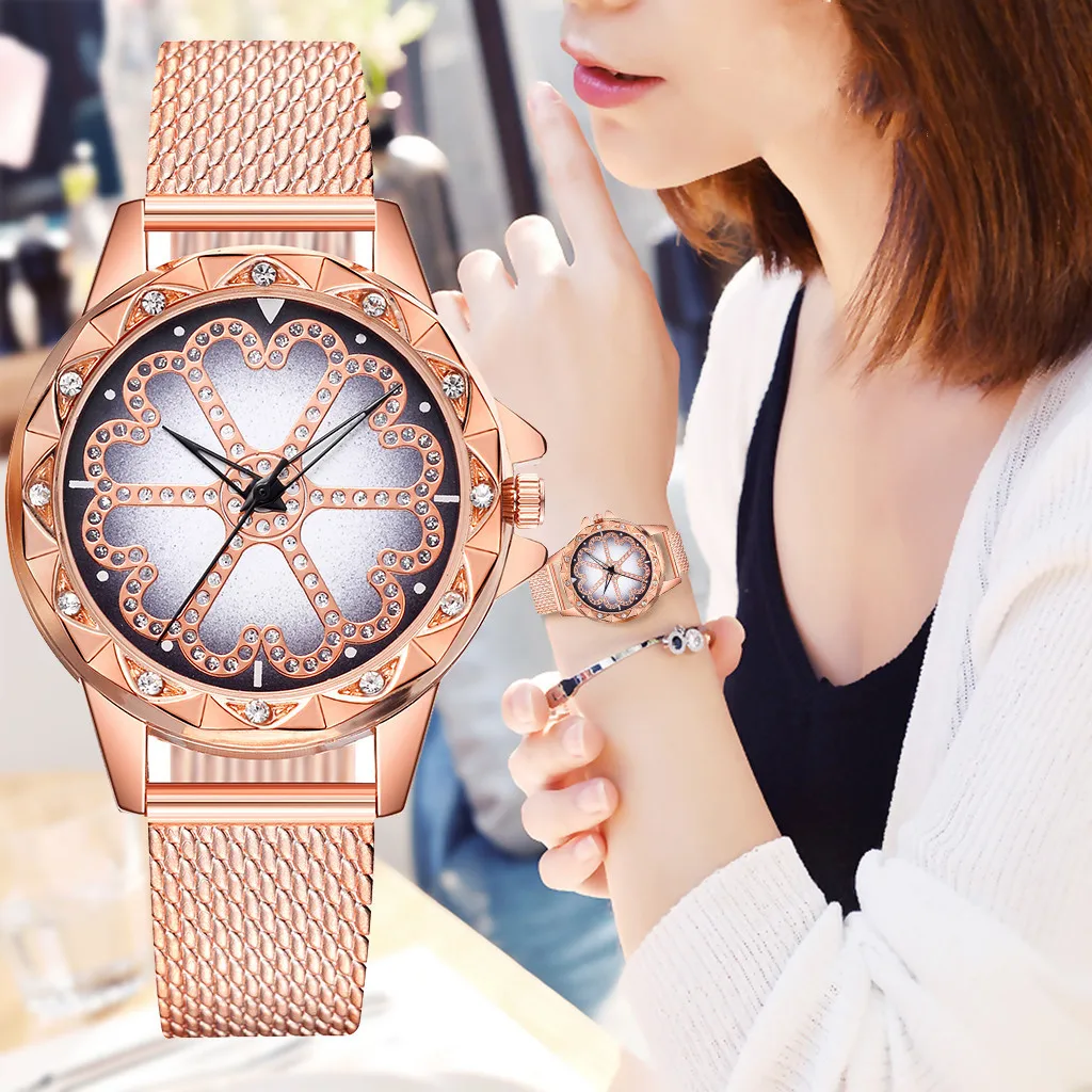Женские часы, креативные, с цветочным циферблатом, кварцевые, наручные часы, dames horloge reloj de mujer relojes mujer saat