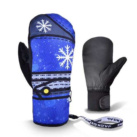 Luvas de Snowboard em Tubos de Cor Luvas de Snowboard à Prova Água e à Prova de Vento Luvas de Esqui Azul Esportes Cross d’