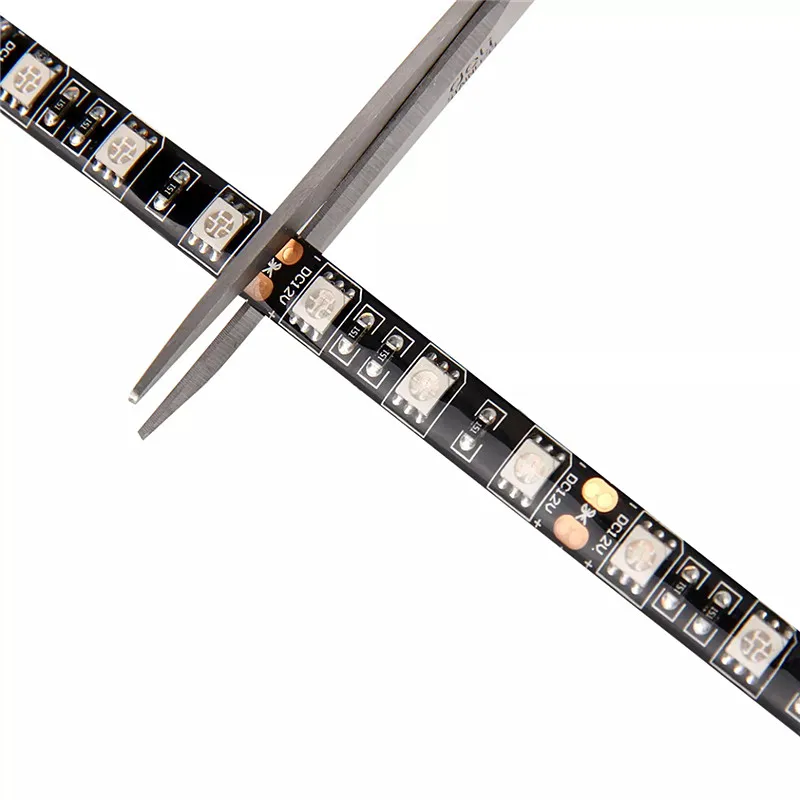 12 В постоянного тока Светодиодная лента 5050 SMD 60 светодиодов/м черная печатная