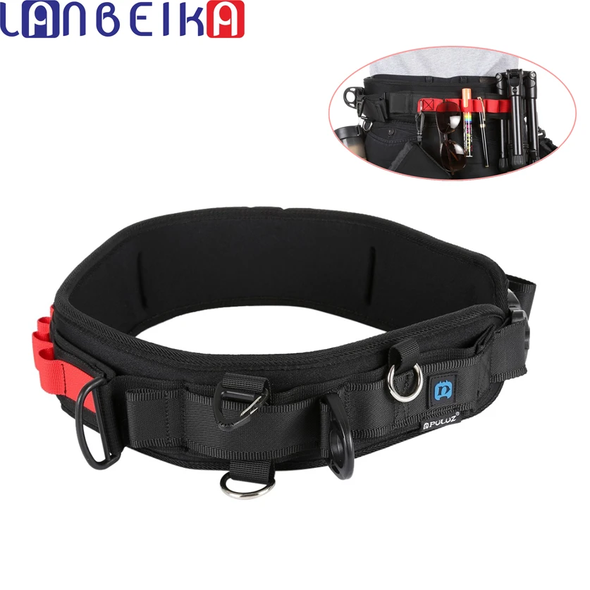 

LANBEIKA Camera Waist Belt Multi-functional Bundle Waistband Strap Belt with Hook Photography Backpack Belt for SLR/DSLR Camera