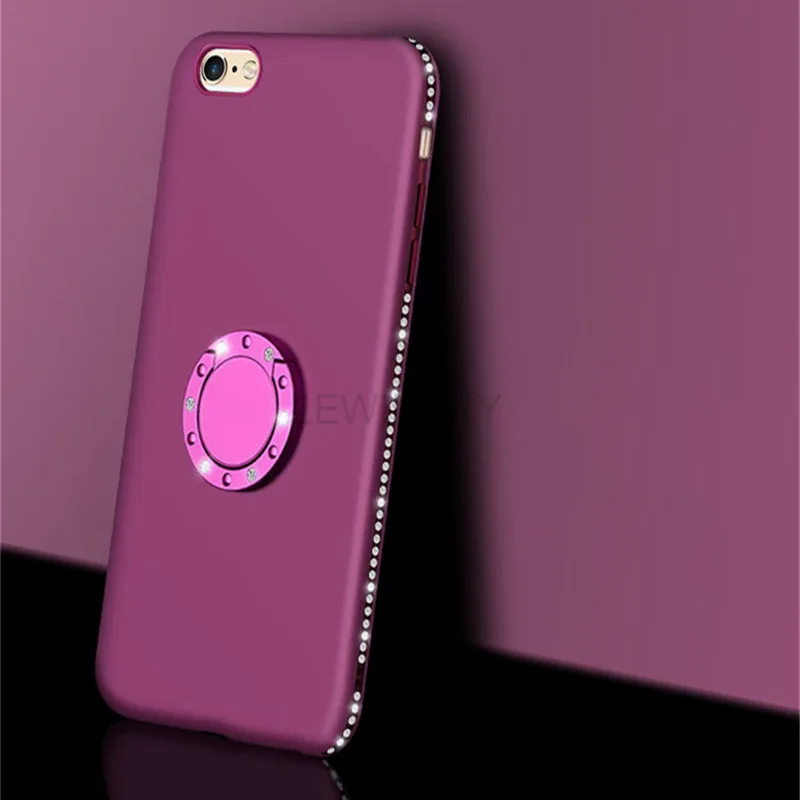 Чехол для телефона из мягкого силикона ТПУ с рисунком чехол для samsung Galaxy J8 A8 J6 J4 A6 Note 9 8 S8 S9 плюс J3 J5 J7 A5 A3 A7 S7 с острым концом, кухонные принадлежности, Алмазный чехол - Цвет: purple with ring
