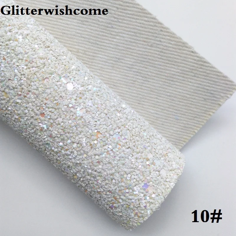 Glitterwishcome 21X29 см A4 Размеры синтетическая кожа, с эффектом блестящей кожи тканевый Виниловый фон для банты, GM070A - Цвет: 10