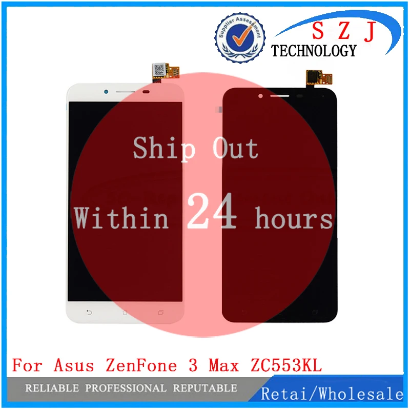 New 5.5'' inch For Asus ZenFone 3 Max ZC553KL LCD Display + Touch Screen Panel Digitizer Glass Assembly Free Shipping | Компьютеры