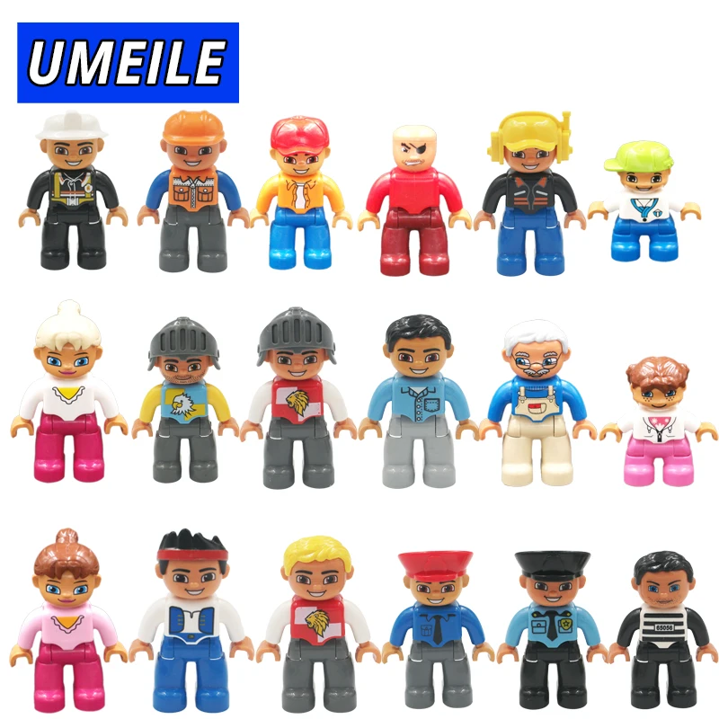 

UMEILE Brand City Figure Block Friend Family Diy Set Brick Educational Baby Toys Compatible With Duplo Gift