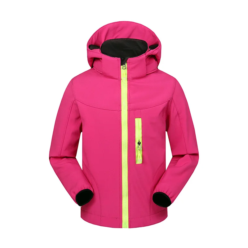 Весна Спорт на открытом воздухе детская мягкая в виде ракушки куртка ветрозащитный термальность обувь для мальчиков девочек лыжный