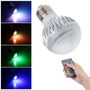

9W E27 RGB Bulb Light Lamp With 24 Key IR Remote AC 85-265V