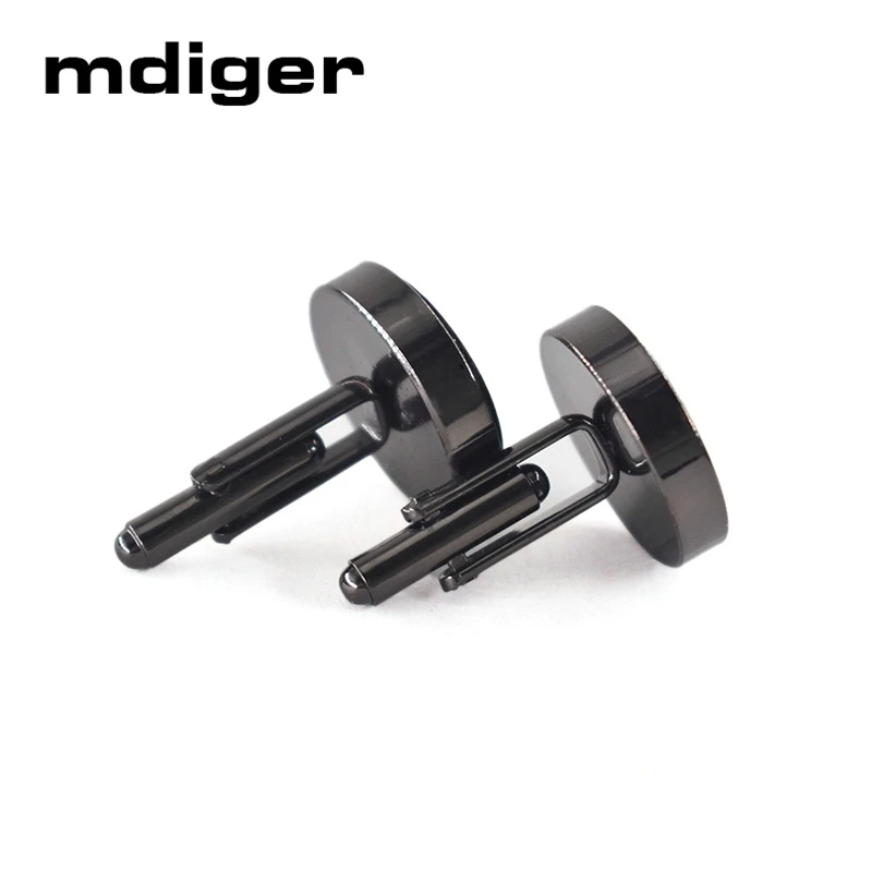 Mdiger трендовые круглые запонки с деревянными элементами для мужской рубашки