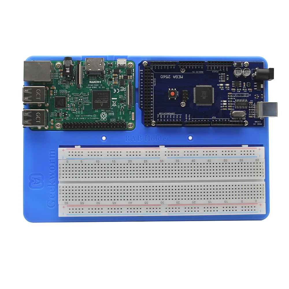 Raspberry Pi RAB держатель макет ABS образование чехол на платформе для Arduino UNO R3 Mega 2560/Raspberry Pi 3 Model B+ Plus/3B/2B