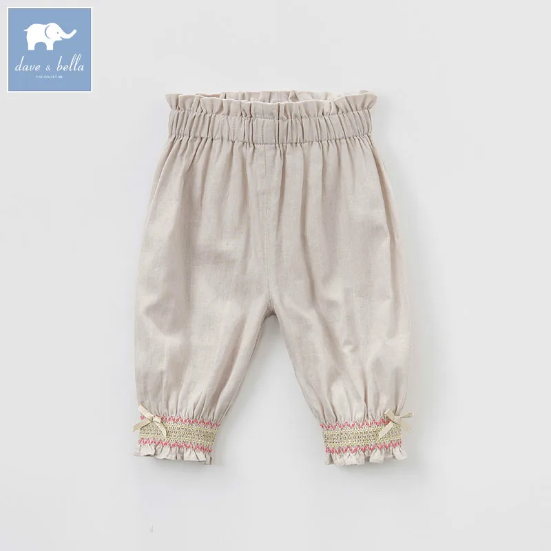 DB7542 dave bella spring infant baby girls full length fashion pants