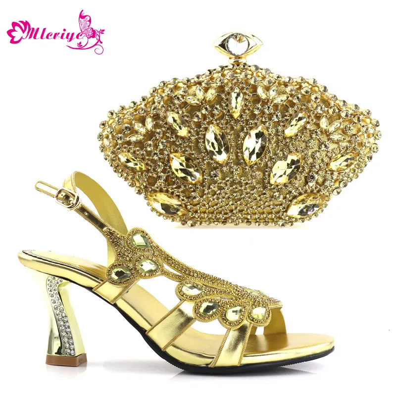 Latest Design Italian Designer Shoes and Bags Matching Set Decorated with Rhinestone Shoe and Matching Bag for Nigeria Parties Latest Design Italian Designer Shoes and Bags Matching Set Decorated with Rhinestone Shoe and Matching Bag for Nigeria Parties