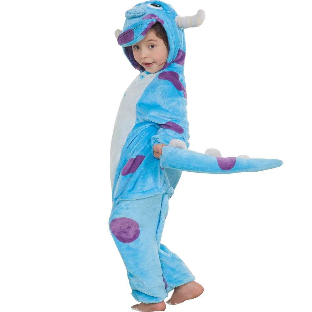 Цельные пижамы для малышей; детская пижама с капюшоном для костюмированной вечеринки с изображением животных; пижамы для мальчиков и девочек; детская одежда для сна с рисунком единорога, стежка, панды
