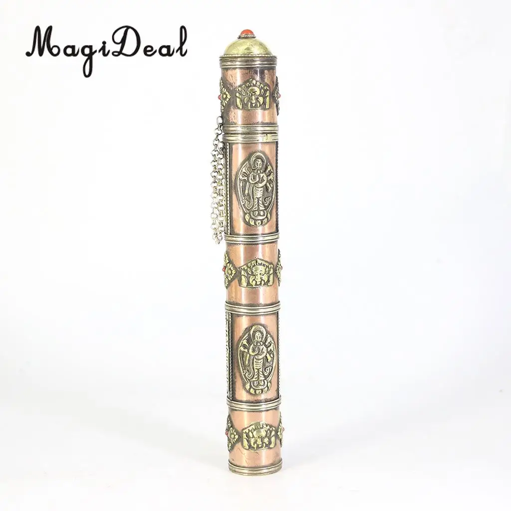 Retro Red Brass Incense Sticks Holders Box Nepal Crafts Incense Storage