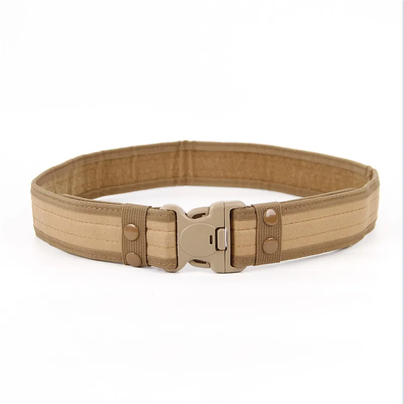 2020 Army Style Thicken Combat Belts Quick Release Tactical Belt Fashion Men Canvas Waistband Outdoor Hunting Accessories 130cm mens black belt
