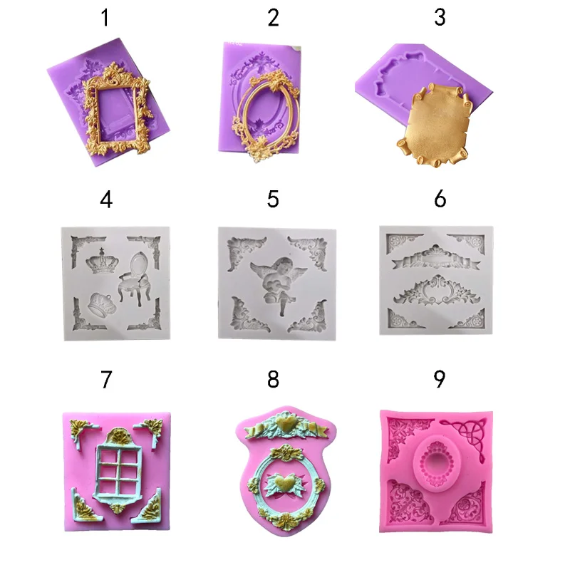 

Chair and frame Pattern Style Silicone Cake Mold Fondant Cake Decorating Tool DIY Cookie Molds Baking Tool