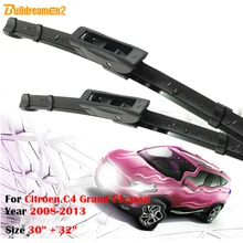 Buildreamen2 2 unids de coches sin marco limpiaparabrisas cuchillas para 2008-2013 citroen c4 grand picasso ventana parabrisas de goma suave