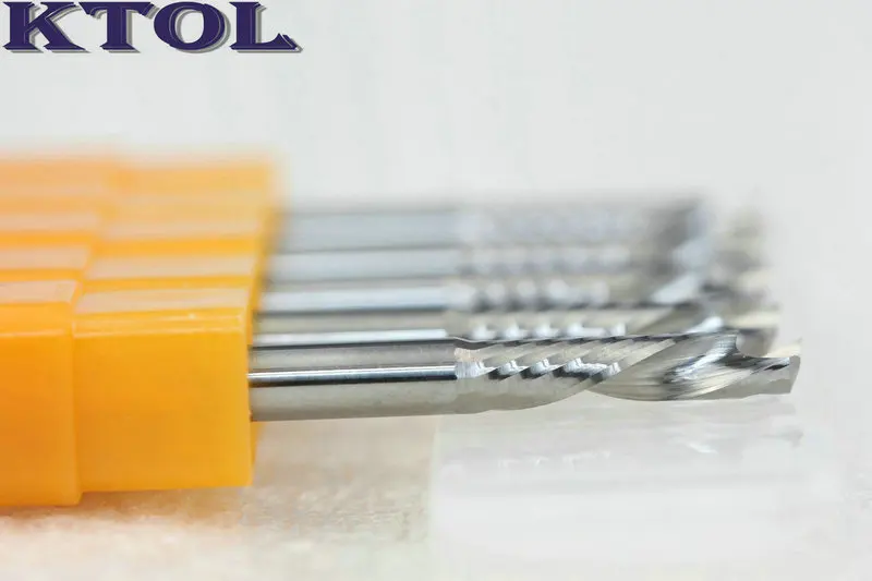 single flute spiral router bits compression end mill solid carbide milling cutters_1