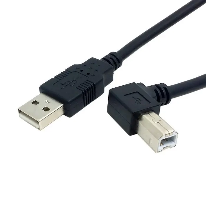 Новинка USB 2 0 A Male to B Прямоугольный 90 градусов принтер сканер жесткий диск кабель 1