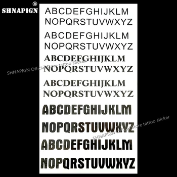 

SHNAPIGN Temporary Body Art Free Spelling Letters Flash Tattoo Sticker 10*17cm Waterproof Tatoo painless Henna selfie stickers