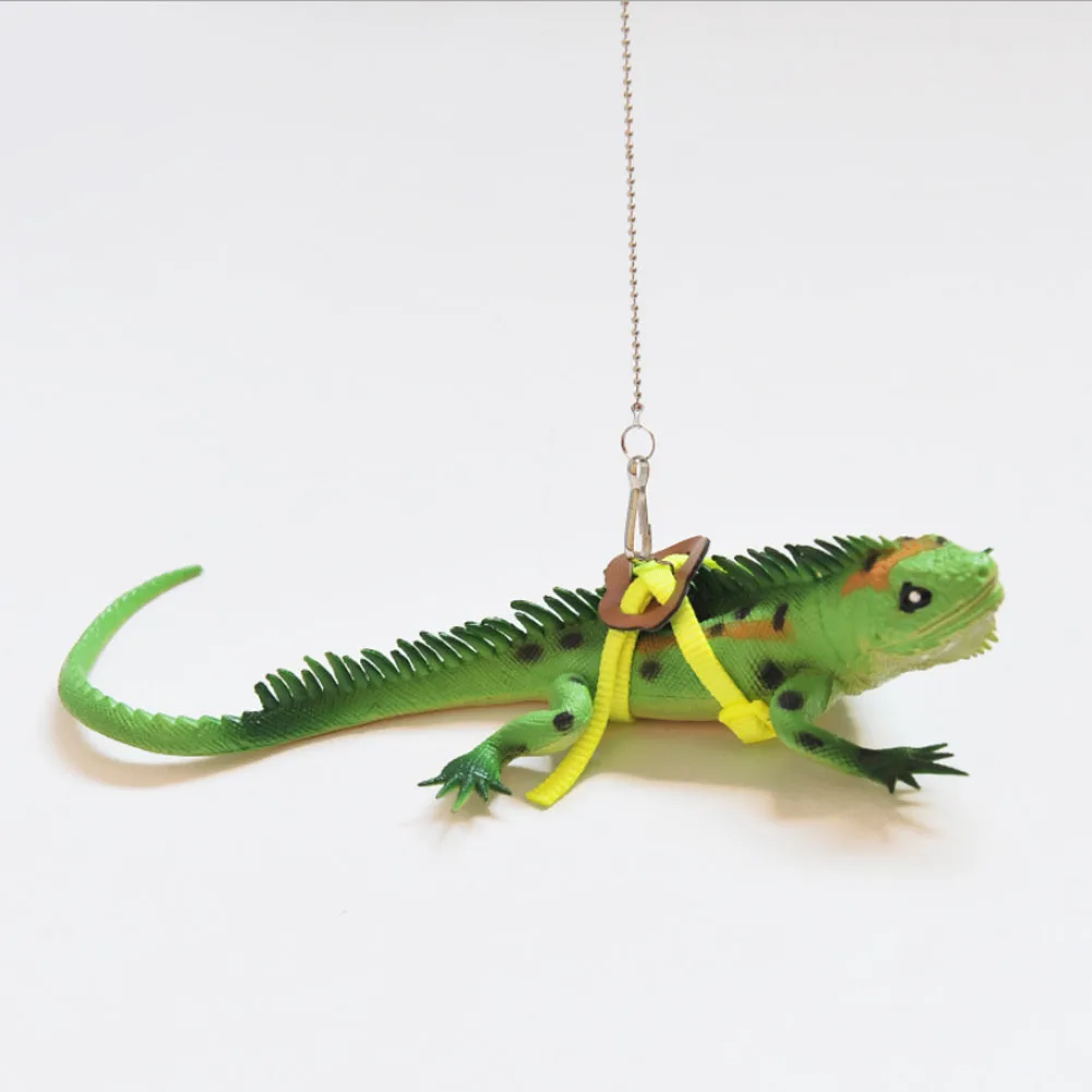 Регулируемый бородатый дракон рептилия Ящерица Геккон crittors жгут поводок держать веревку 7 цветов - Color: yellow