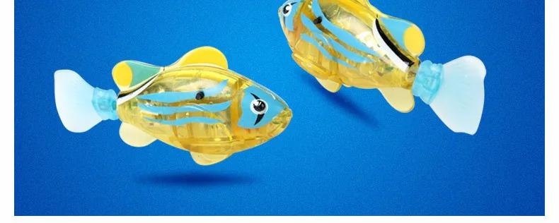 Новое поступление! 5 шт. забавная плавающая электронная рыба, активированная на батарейках, игрушечная рыба, робот для домашних животных, рыболовный бак для украшения рыбы