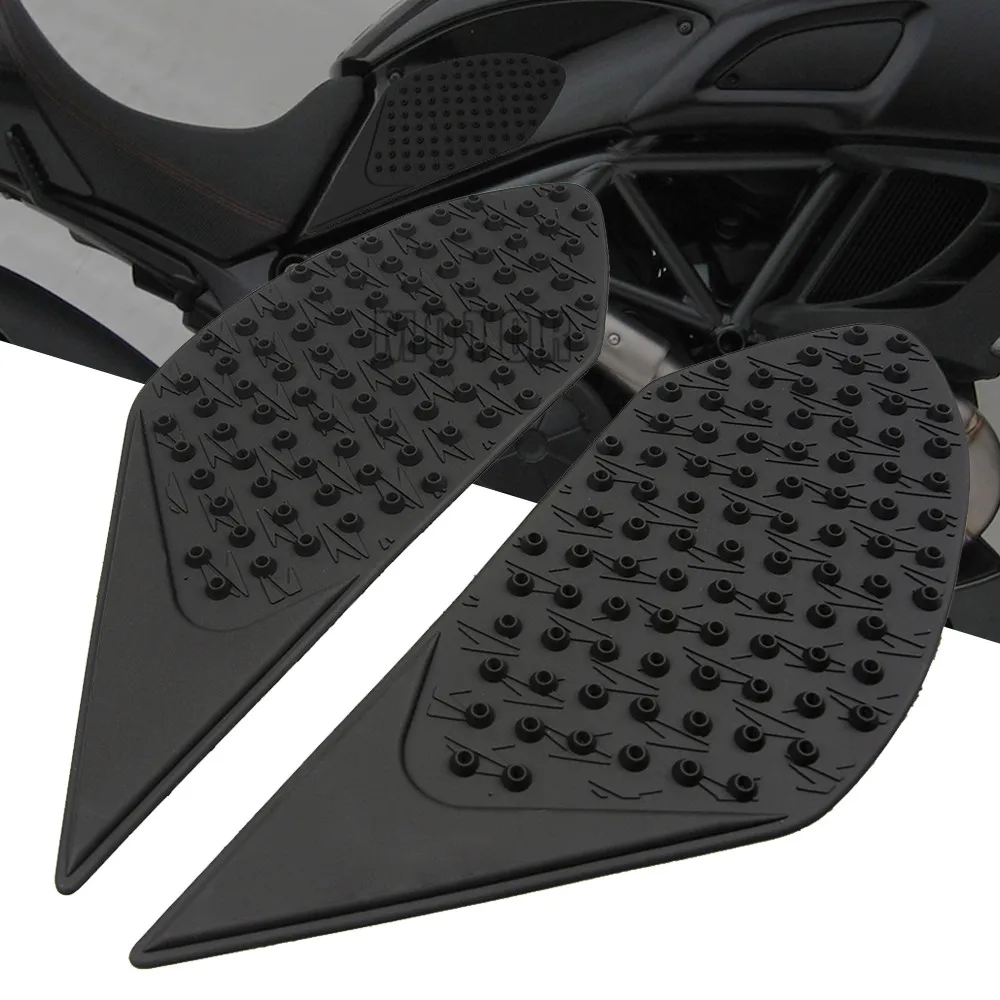 

For Ducati Diavel 2012-2016 2013 2014 2015 Motorcycle Anti Slip Gas Oil Fuel Tank Pad Protector Knee Traction Side Decal Sticker