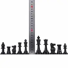 64/77 мм пластик 32 средневековые шахматы черный и белый полный мир шахматы набор международного слова шахматы игры развлечения шашки